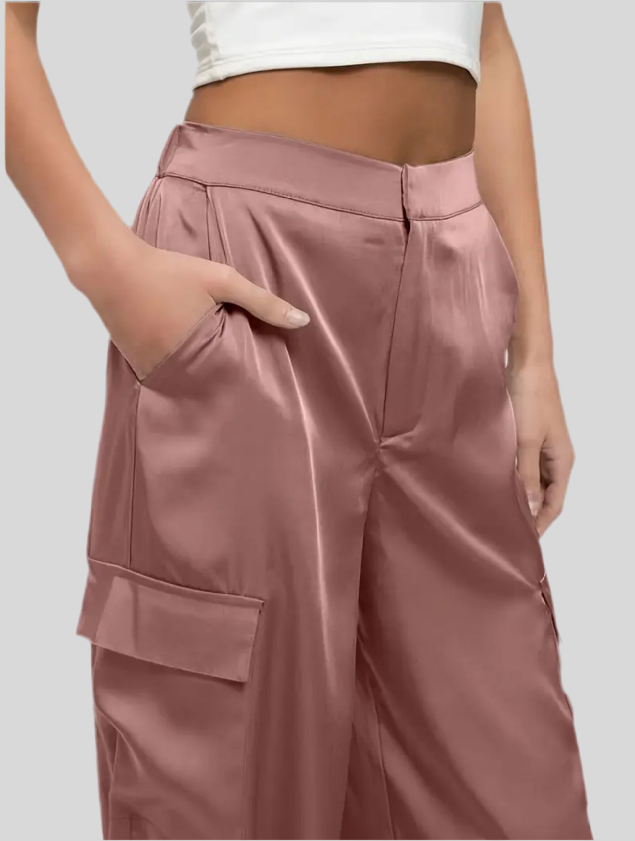 PANTALÓN CARGO SATÉN 7 CLRS