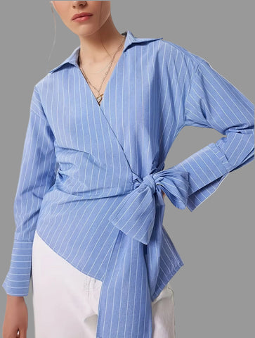 CAMISA CRUZADA CON LAZO