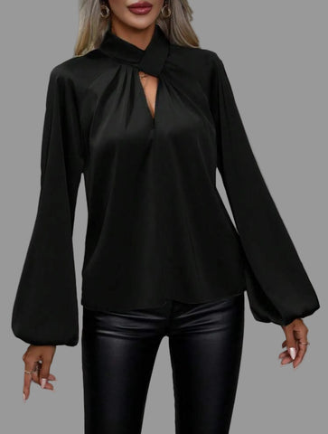 CAMISA DE SATÉN CON NUDO 8 CLRS