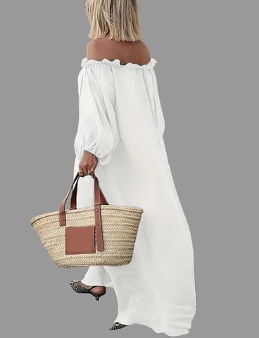 VESTIDO AMPLIO ESCOTE MEJICANO 7 CLRS