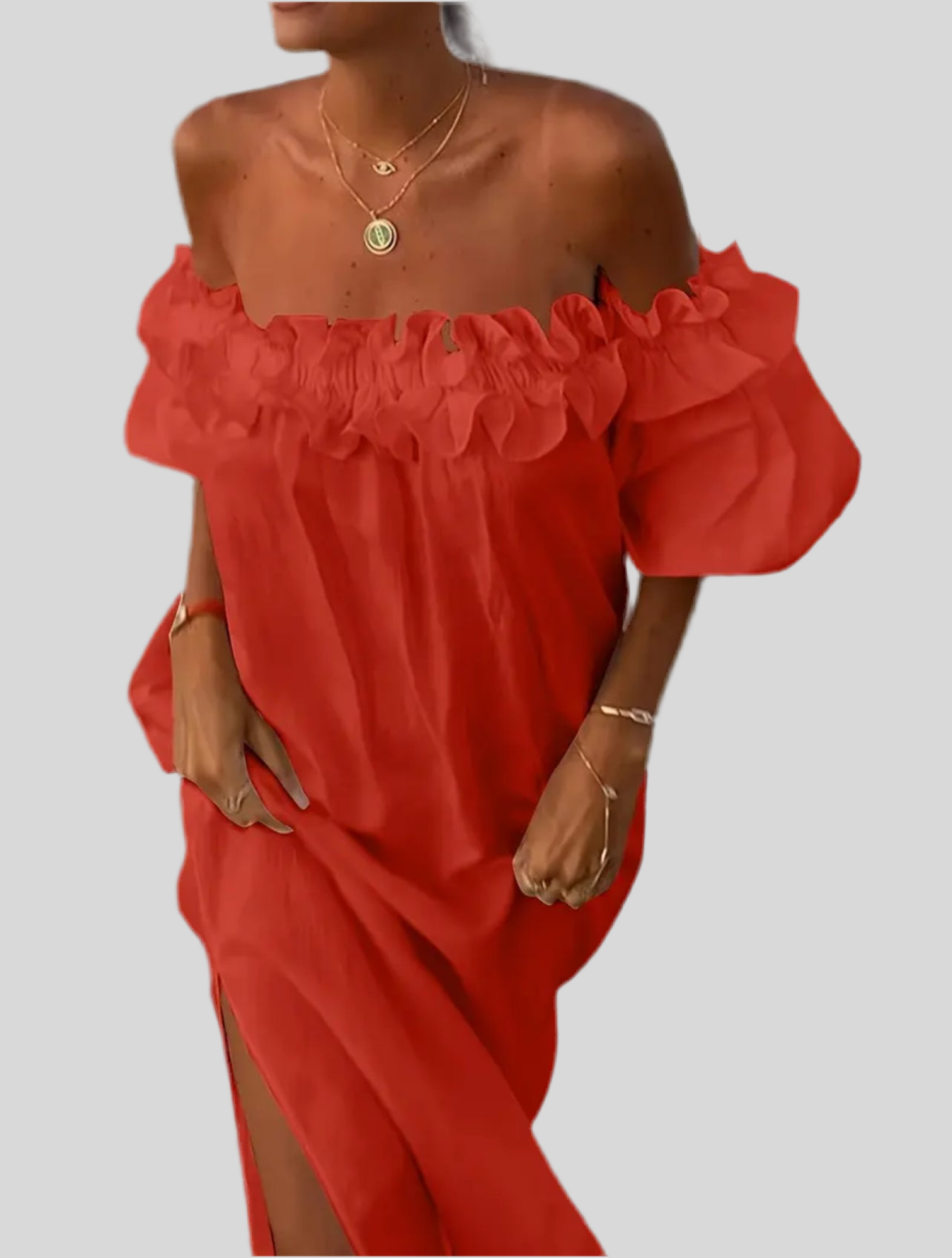 VESTIDO VERANO OPEN SHOULDERS 6 CLRS