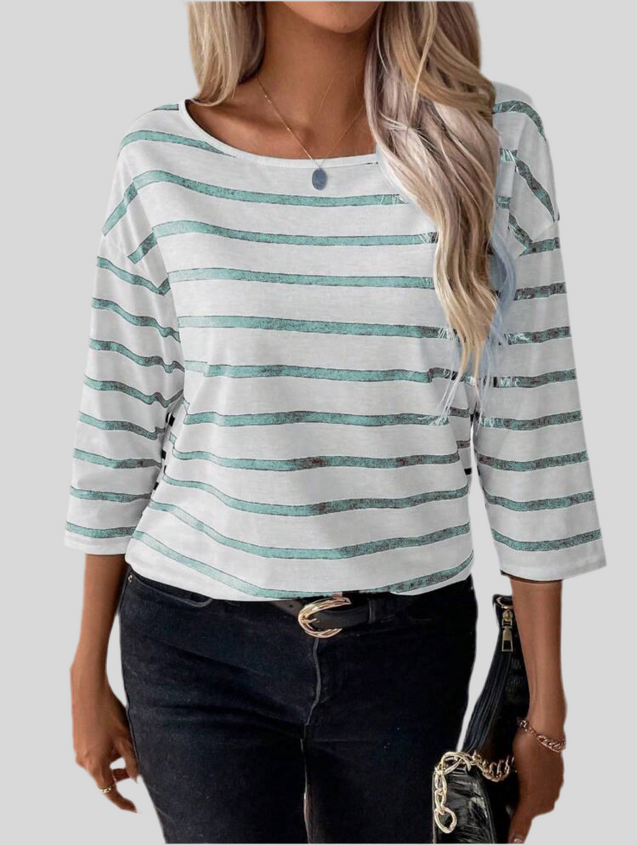 CAMISETA RAYAS M/L AMPLIA 6 CLRS