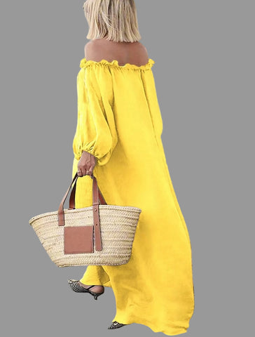 VESTIDO AMPLIO ESCOTE MEJICANO 7 CLRS