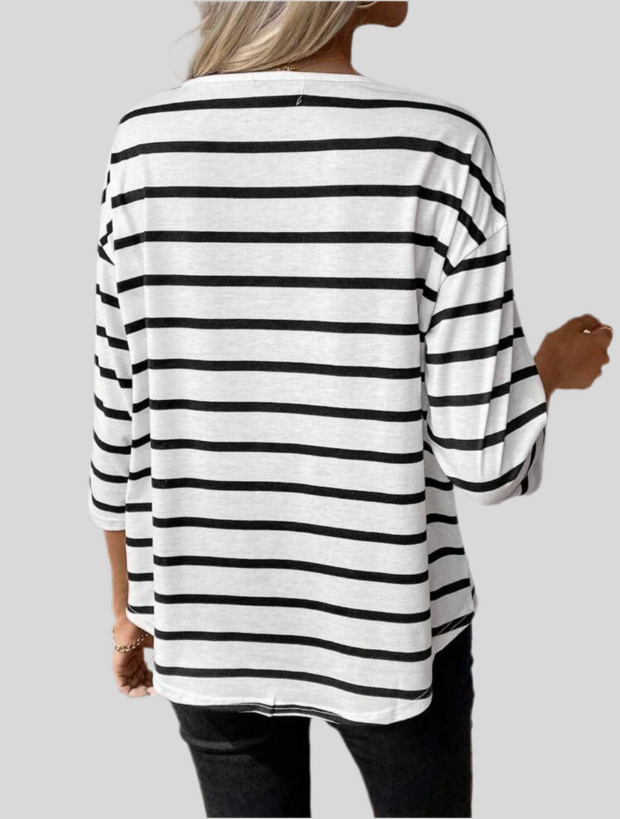 CAMISETA RAYAS M/L AMPLIA 6 CLRS