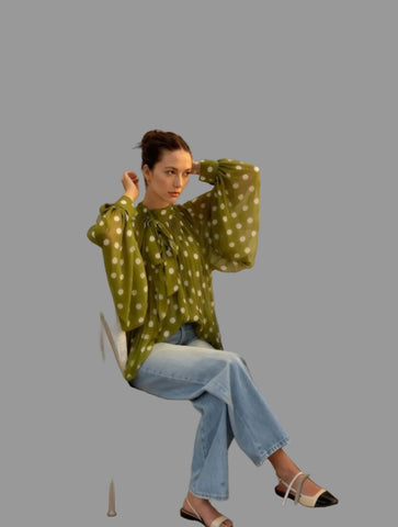 CAMISA LUNARES DE GASA AMPLIAS MANGAS 6 CLRS