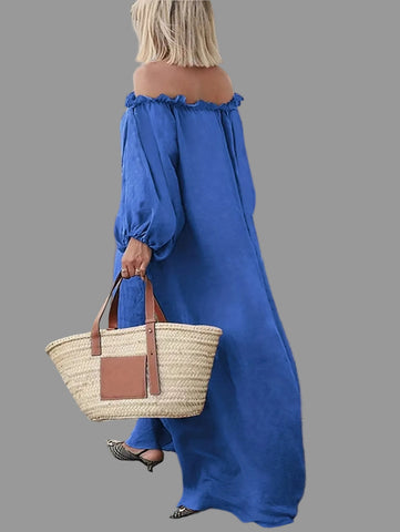 VESTIDO AMPLIO ESCOTE MEJICANO 7 CLRS