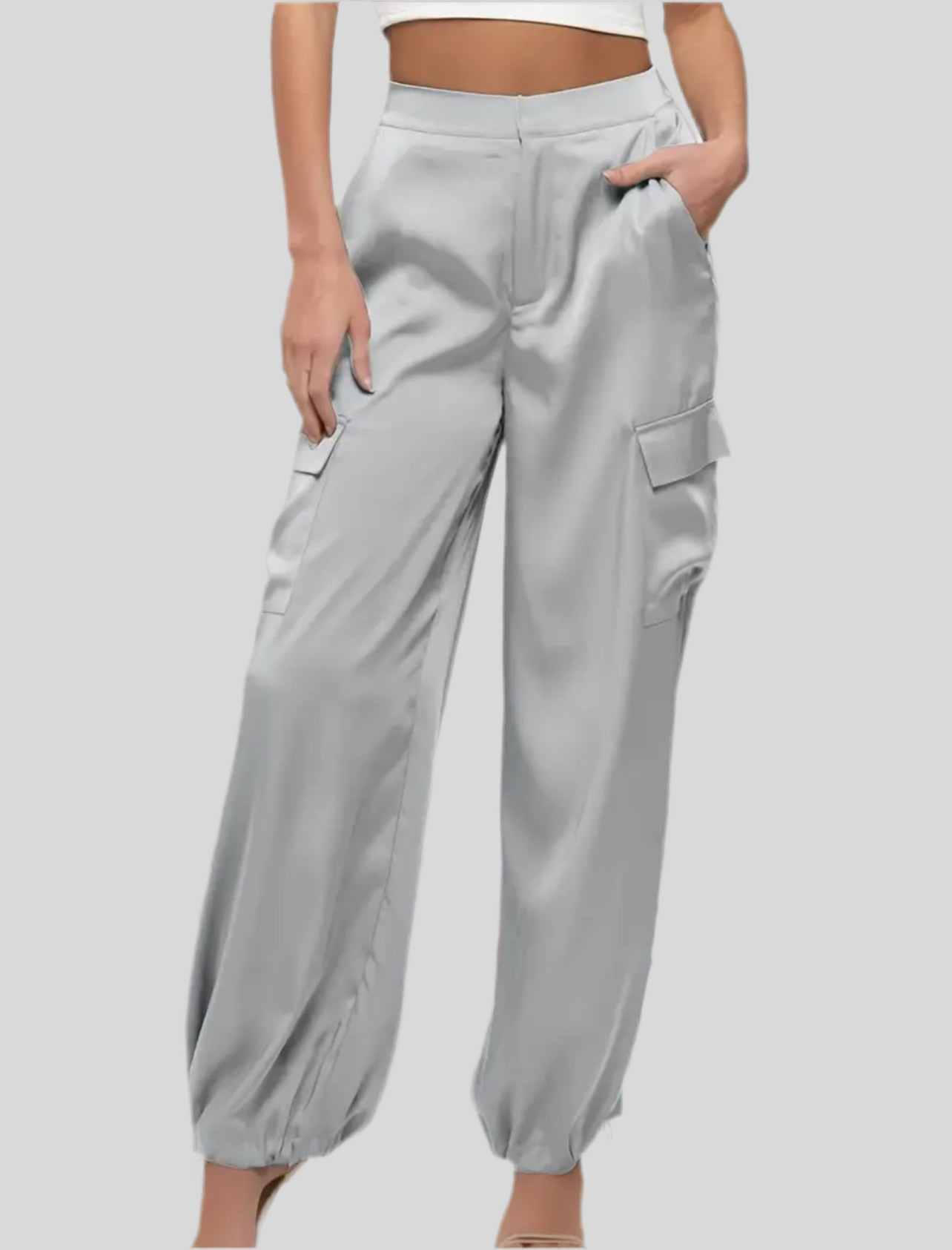 PANTALÓN CARGO SATÉN 7 CLRS
