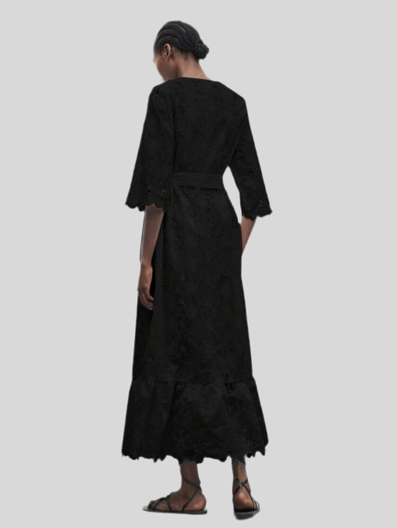 VESTIDO CON LAZADA ABOTONADO 3 CLRS