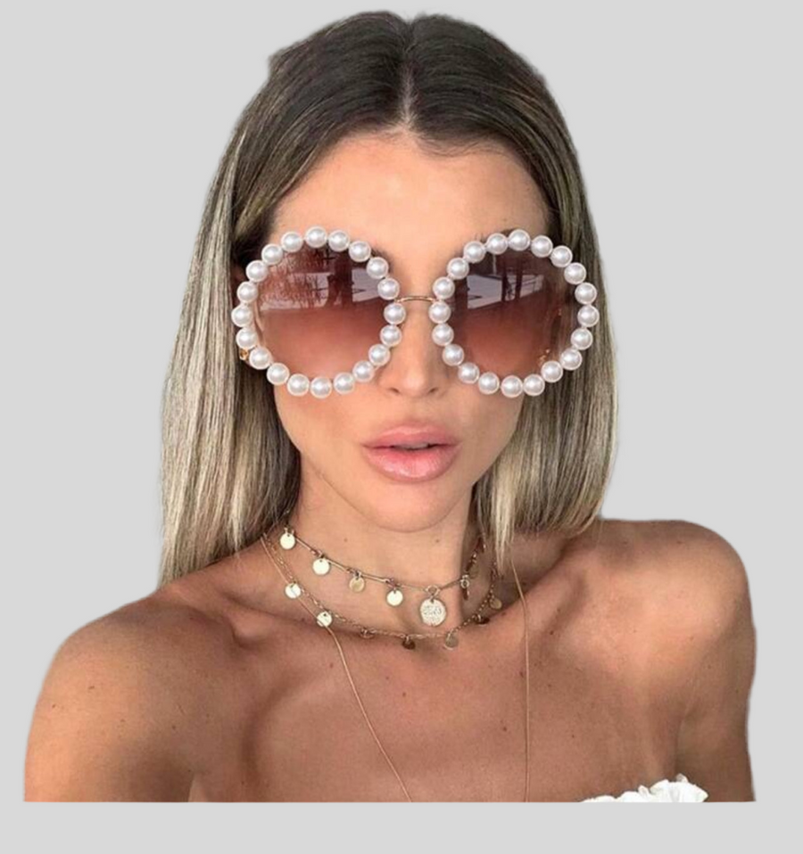 GAFAS SOL CIRCULARES DE PERLAS 7 CLRS