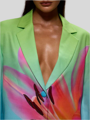 CHAQUETA OVERSIZE ESTAMPADA DEGRADEE
