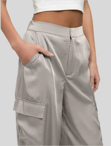 PANTALÓN CARGO SATÉN 7 CLRS
