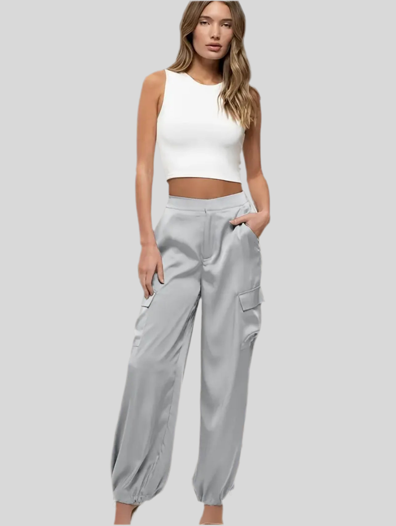 PANTALÓN CARGO SATÉN 7 CLRS