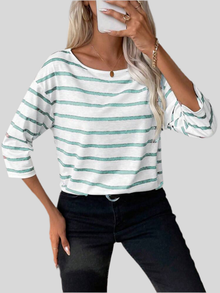 CAMISETA RAYAS M/L AMPLIA 6 CLRS