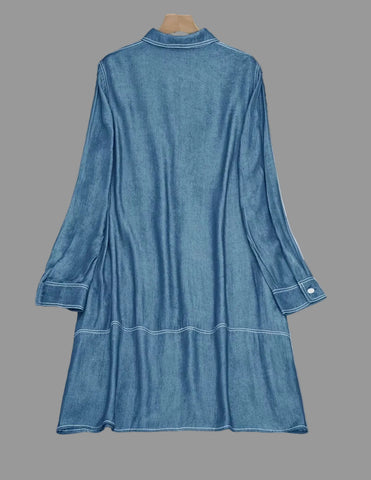 VESTIDO CAMISERO TRAPECIO VAQUERO 2 CLRS