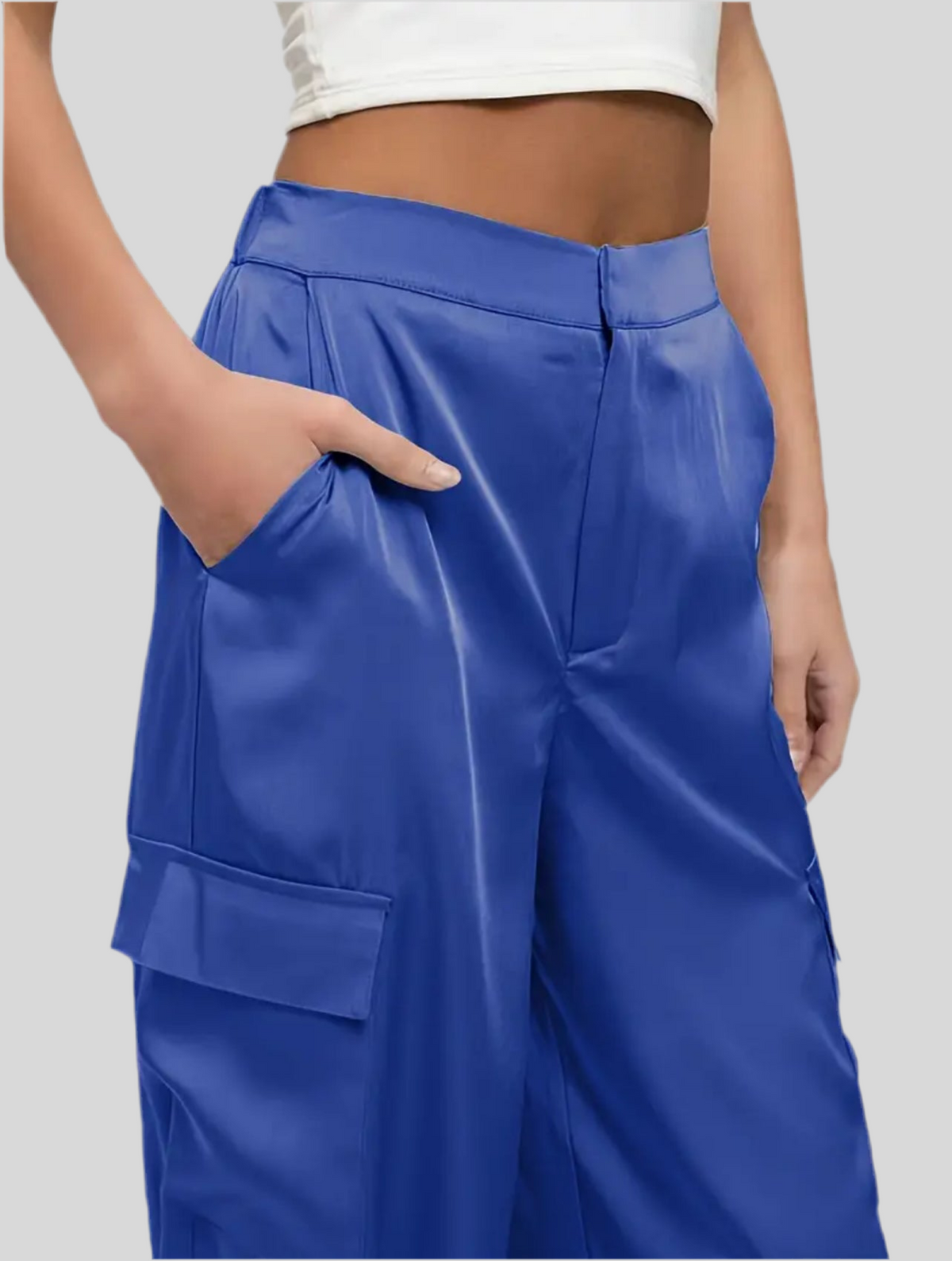 PANTALÓN CARGO SATÉN 7 CLRS
