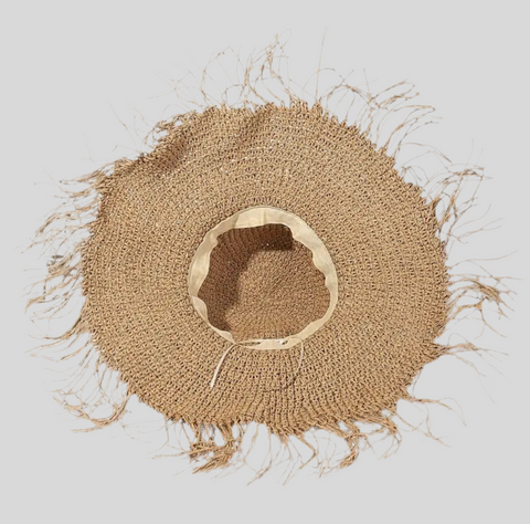 SOMBRERO DE PAJA CON FLECOS 2 CLRS