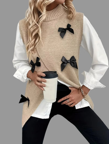 CHALECO DE PUNTO CRUZADO LAZOS 4 CLRS