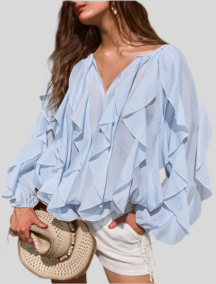 CAMISA AMPLIA CON VOLANTES 4 CLRS