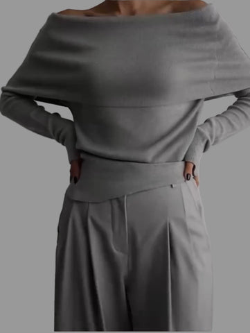 JERSEY ENTALLADO CUELLO AMPLIO  3 CLRS