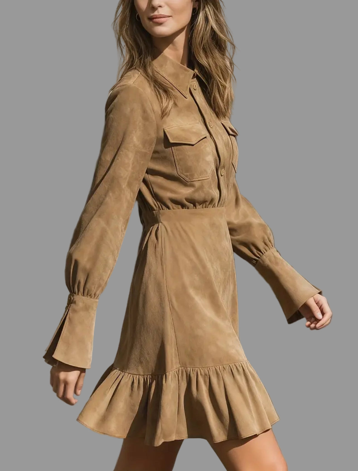 VESTIDO CAMISERO BOLSILLOS FRONTALES