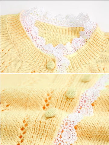 CHAQUETAS DE PUNTO CON BORDE PUNTILLA 5 CLRS