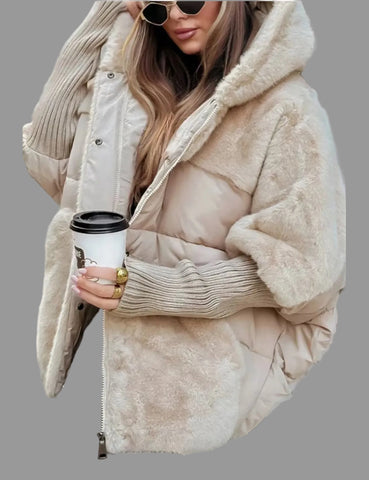 CHAQUETA ACOLCHADA NYLON Y PELUCHE 4 CLRS