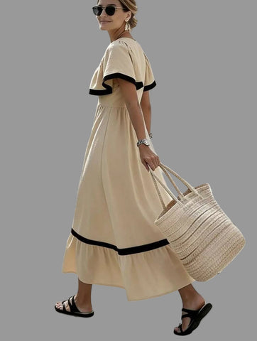 VESTIDO MANGAS VOLANTES