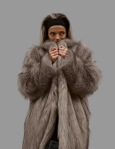 ABRIGO LARGO FAUX FUR