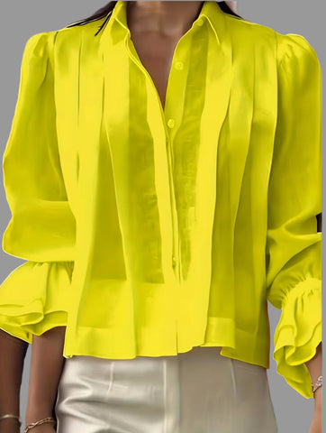 CAMISA TABLEADA CON PUÑOS FRUNCIDOS 8 CLRS