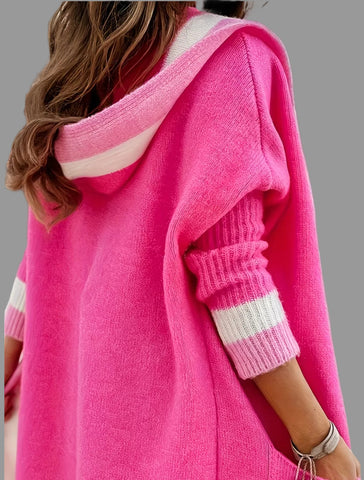 CARDIGAN LARGO CON CAPUCHA 5 CLRS