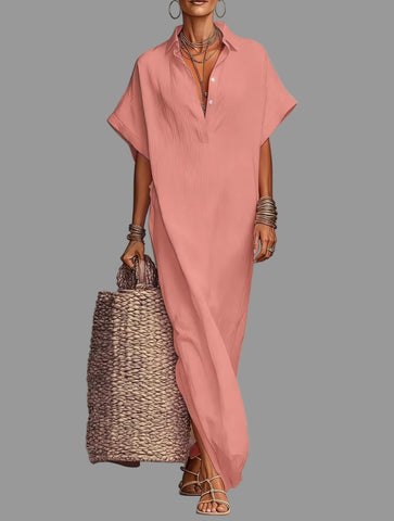 VESTIDO CAMISERO LARGO 2 CLRS