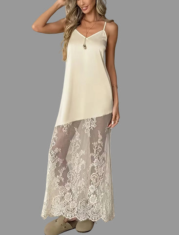 VESTIDO LENCERO CON TRANSPARENCIA