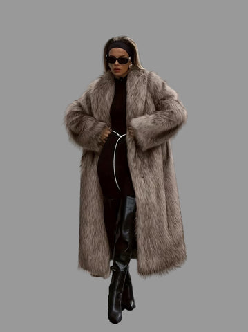 ABRIGO LARGO FAUX FUR