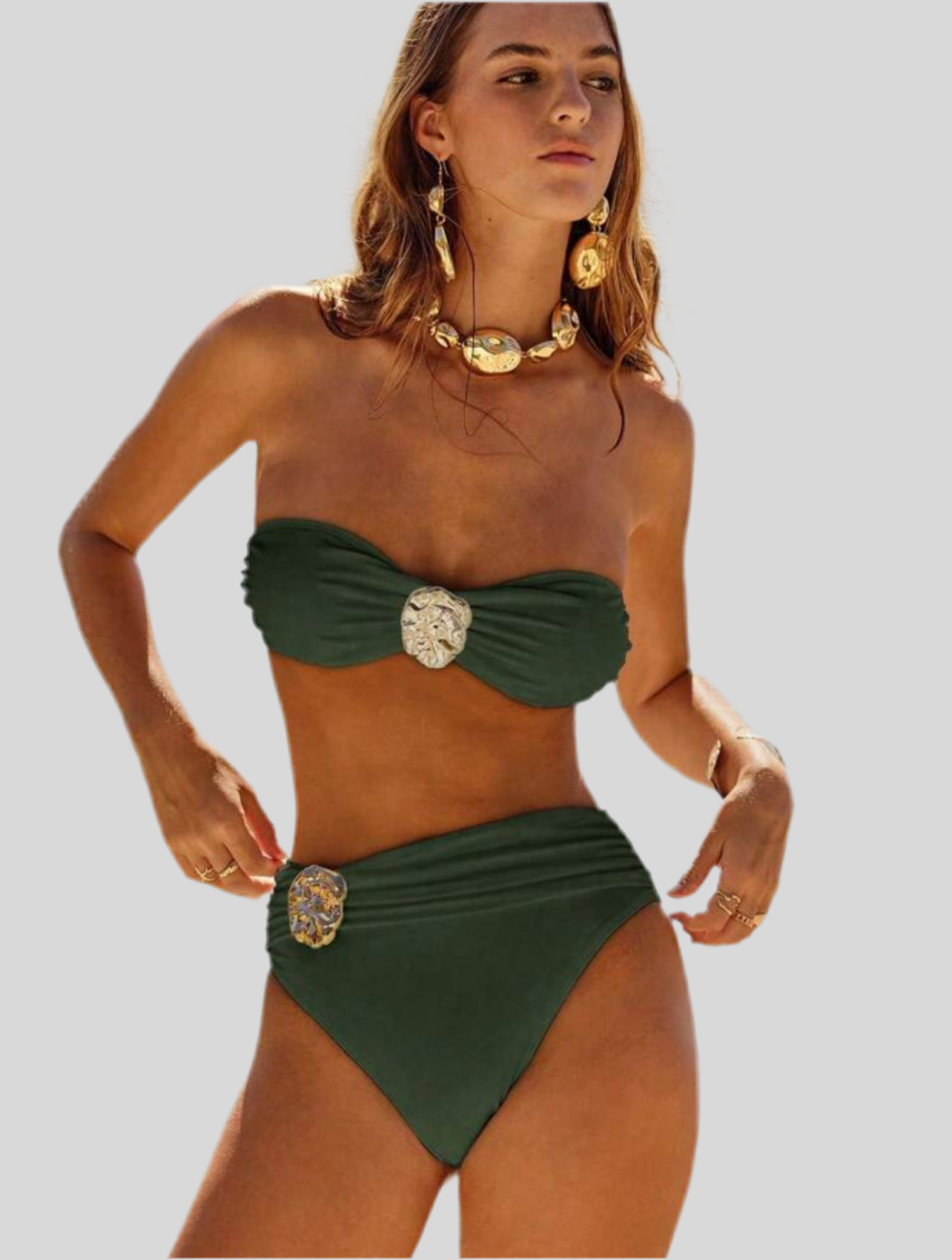 BIKINI BANDEAU CON BRAGA ALTA 4 CLRS