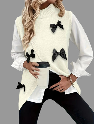 CHALECO DE PUNTO CRUZADO LAZOS 4 CLRS