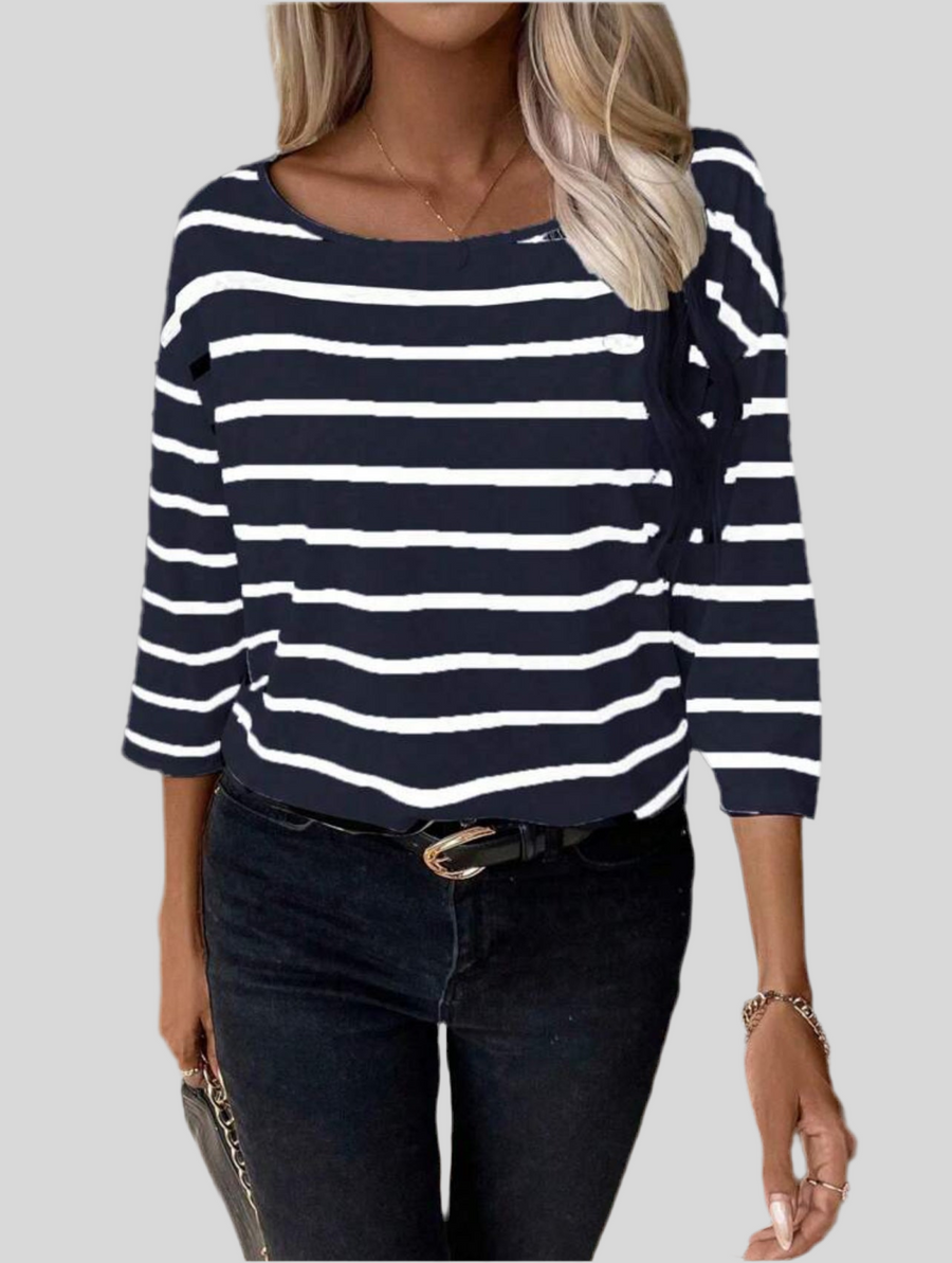CAMISETA RAYAS M/L AMPLIA 6 CLRS