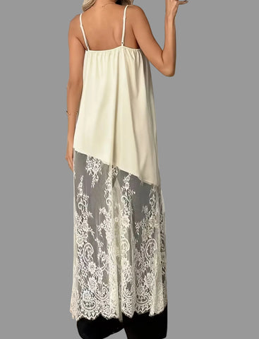 VESTIDO LENCERO CON TRANSPARENCIA