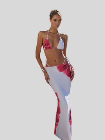 CONJUNTO DE BIKINI Y FALDA LYCRA 5 CLRS