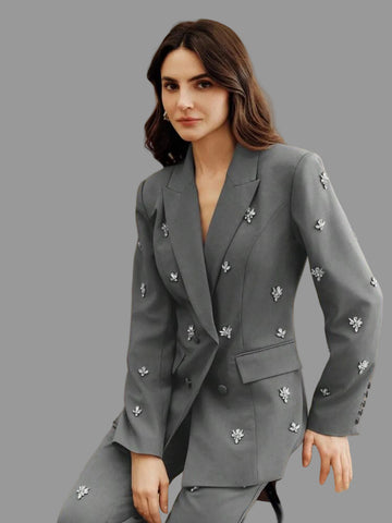 TRAJE DE CHAQUETA CON ADORNO CRISTALES 6 CLRS