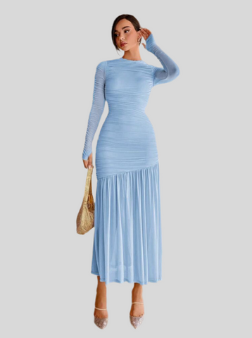 VESTIDO DE TUL DRAPEDO 19 CLRS