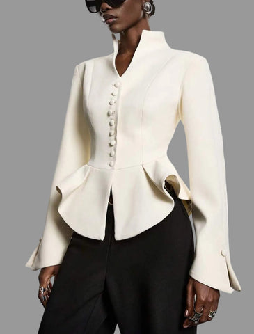 CHAQUETA PEPLUM CON BOTONES