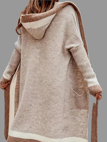 CARDIGAN LARGO CON CAPUCHA 5 CLRS