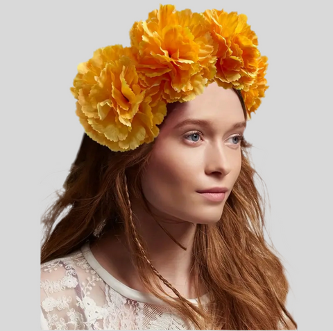 DIADEMA TOCADO DE FLORES GRANDE 9 CLRS