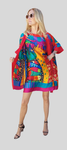 Conjunto ALMA de kaftan y kimono de seda EDICIÓN LIMITADA