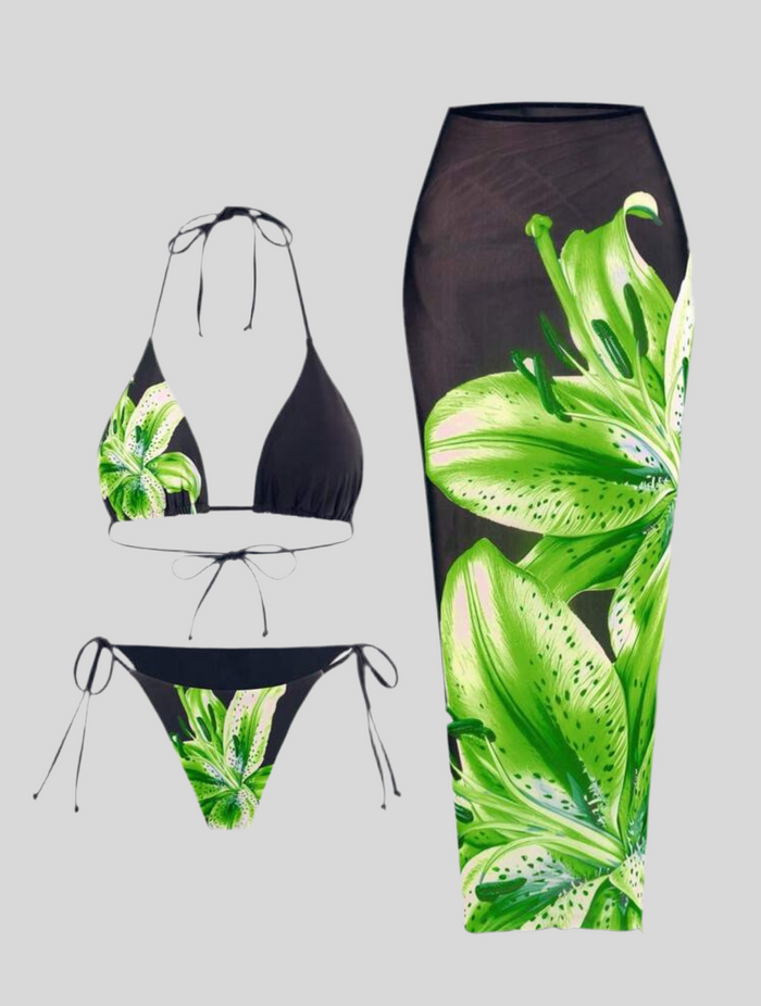 CONJUNTO DE BIKINI Y FALDA NET 16 CLRS