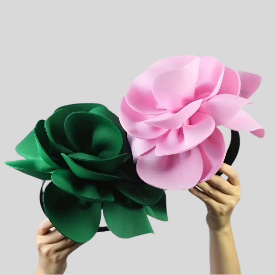 TOCADO DE FLOR CON DIADEMA 7 CLRS