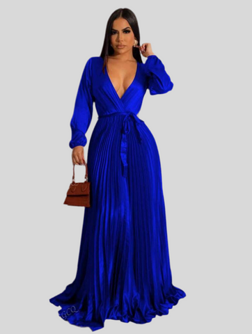 VESTIDO CRUZADO PLISADO 8 CLRS