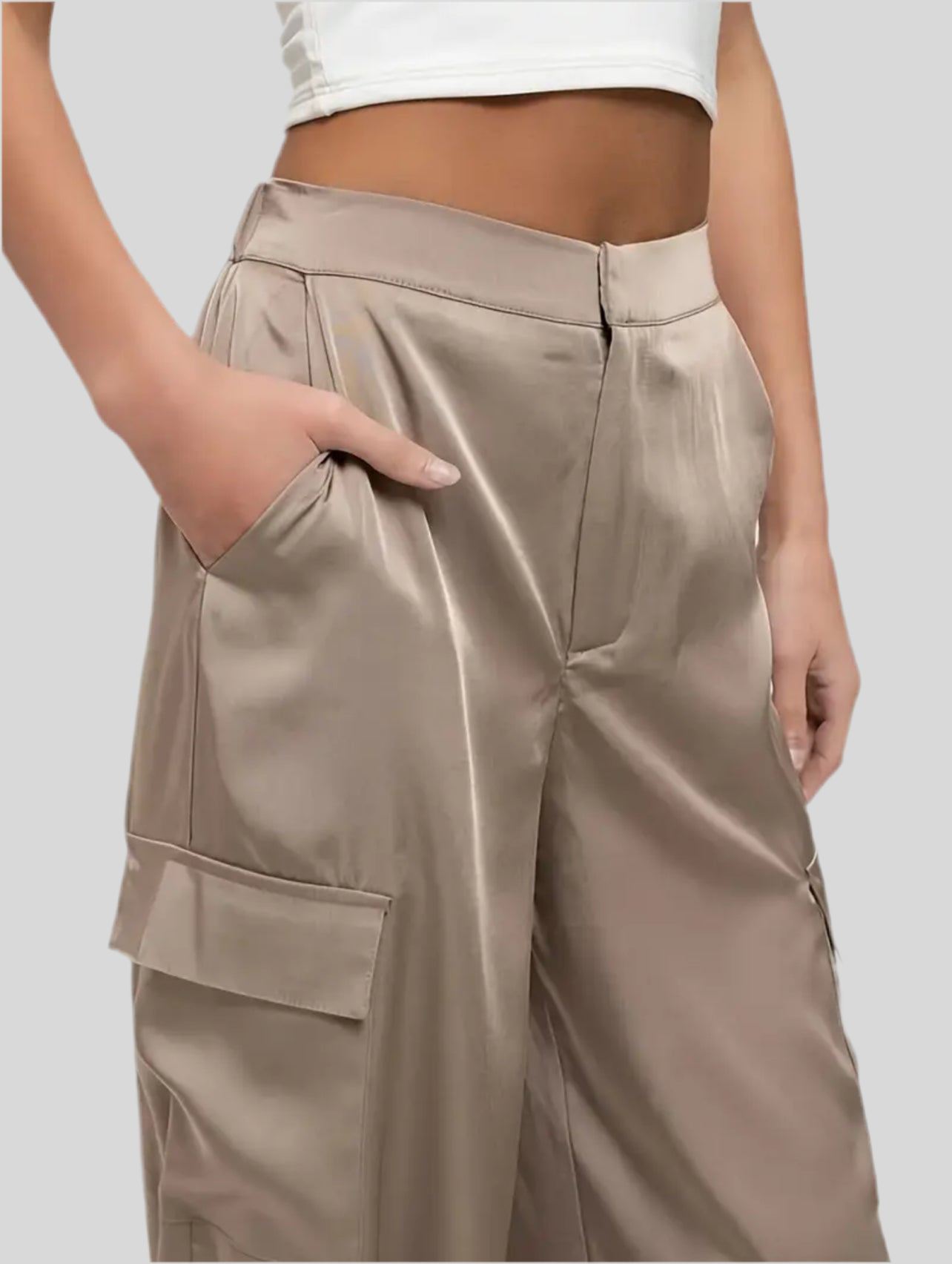 PANTALÓN CARGO SATÉN 7 CLRS