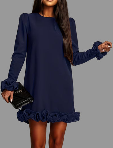 VESTIDO MINI CON VOLANTES 4 CLRS