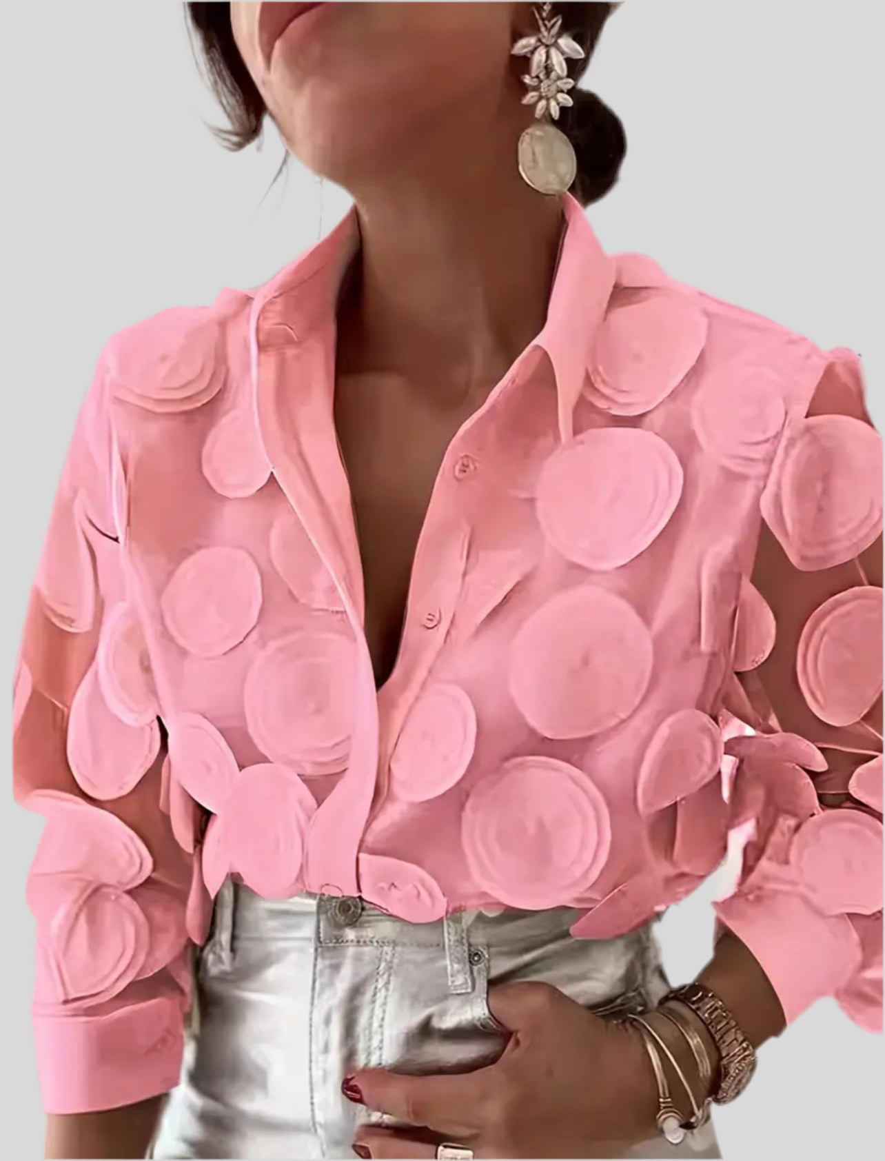 CAMISA DE ORGANZA CÍRCULOS 6 CLRS